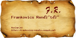 Frankovics Renátó névjegykártya