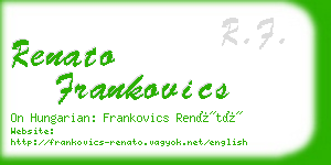 renato frankovics business card